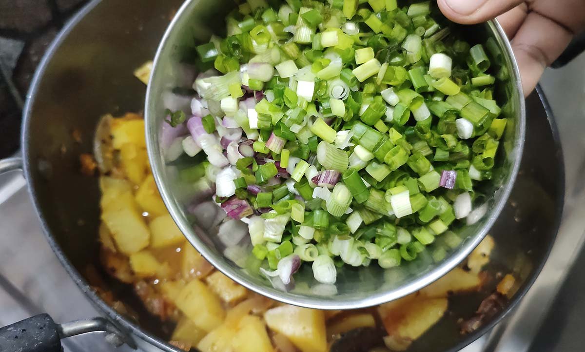 Aloo Spring Onion Sabzi